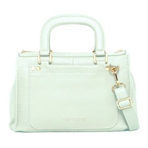 Ted Baker Hickory Stab Stitch Leather Satchel Mint
